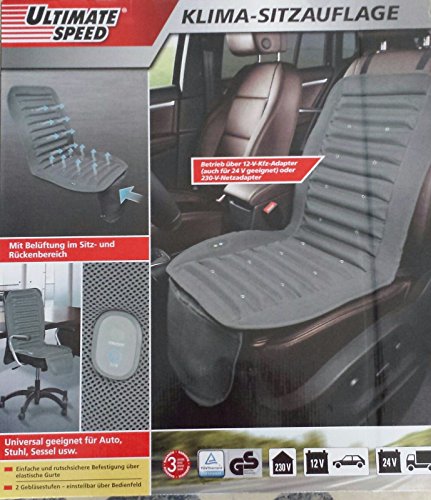 Klima-Sitzauflage mit Gebläse für Auto, Stuhl, Sessel Ideal für Büro, Zuhause oder Unterwegs