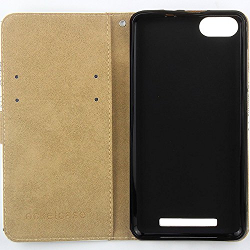 Wiko Lenny 3 Funda  ocketcase   Flip Libro de PU Cuero Leather Protectora Case Cover con Cierre Magn  tico Funci  n de Soporte Billetera Tapa Carcasa para WIKO LENNY 3 - Diente de le  n Amor
