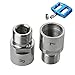 Produktbild RUNACC Fahrrad Pedal Extender Chrome-Molybdän Stahl Fahrrad Pedal Extender Set Adapter für 9/16 Zoll Gewinde Pedale, 1 Paar, Silber