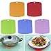 Produktbild 5 Stück Non Slip Hitzebeständig Silikon Tischset Isolierung Pads Topflappen multifunktional und langlebig, Flexibel Hot Pads, Becher Isoliermatte, Geschirrspüler, Rutschfeste Matte, Für Küche, Kochen Enthusiasten (Multicolor)