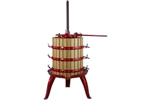 GENERICO Torchio pressa a cricco 2 velocità per vinaccia uva vino in legno MADE IN ITALY (Ø 45 cm - 95 Litri)