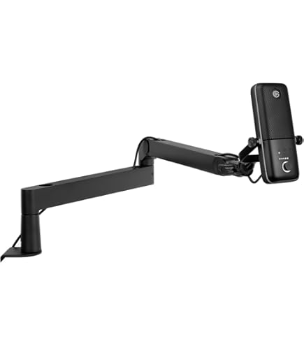 Elgato Wave:3 White Mic with Mic Arm Low Profile, Fully Adjustable