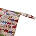 2-Zip Washable Baby Cloth Diaper Nappy Bag Elephant Pattern