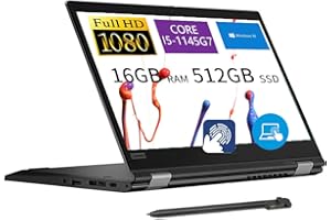Lenovo ThinkPad L13 Yoga Gen 2 Touchscreen 2-in-1 Business Laptop, Intel i5-1145G7, 13.3" FHD, 16GB RAM, 512GB SSD, tastiera US retroilluminata, penna stilo, Win 10 Pro (Ricondizionato)