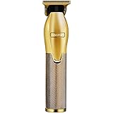 Professional Rechargeable Hair Trimmer Portable Shaver Pro Gold Skeleton Stainless Steel All Metal Housing Outlining Cordless