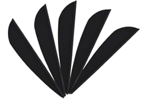 MILAEM Tir à l'arc Plumes de flèche Plumes en Plastique de 1.75/2 /2.5/3 Pouce fletches fletching pour flèche de Chasse Accessoires de tir à l'arc (100 pièces)