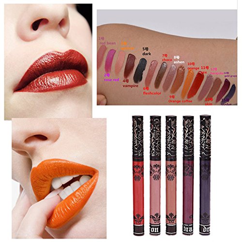 Weisy 15 Farben Langlebig Wasserdicht Matte Liquid Lipstick Pen Lip Gloss Set - 3