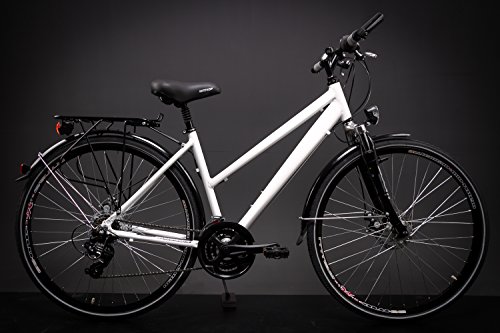 28" Zoll Alu Damen Fahrrad MIFA Shimano 21 Gang Scheibenbremse Nabendynamo weiss