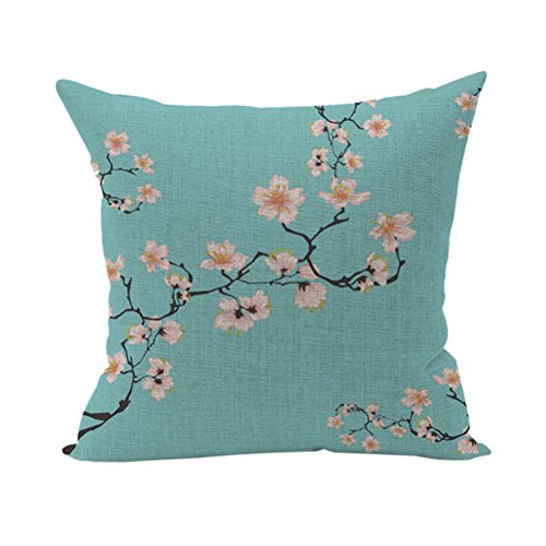 Nunubee Bunte Kissenbezug Dekokissen Haus Dekoration weich Quadrat Sofa Kissen Blume B