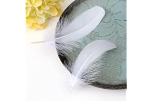 SECALIFE 50 Pieces White Feathers for Crafts, Natural Goose Feathers Large Craft Feathers for DIY Handmade Crafts Gift Box Filling Ornament Decoration, 18-20cm
