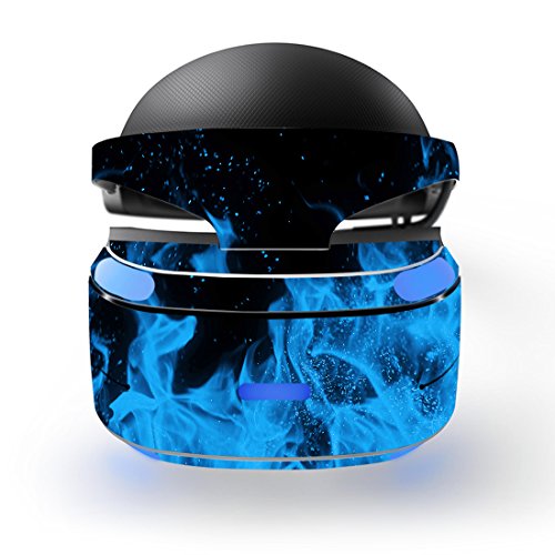 Preisvergleich Produktbild THTB Sony Playstation VR Schutzfolien Set - Blaue Flammen / VR