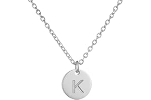 AFSTALR Damen Initialen Kette Buchstaben Anhänger Gold/Rosegold/Silber Kette mit Herzen Geburtstagsgeschenk für Mädchen