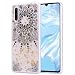 Produktbild Nadoli Elegant Glänzend Glitzer Kristallklar Mandala Blumen Entwurf Flexibel Durchsichtig Goldfolie Silikon Schale Schutzhülle Transparent für Huawei P30