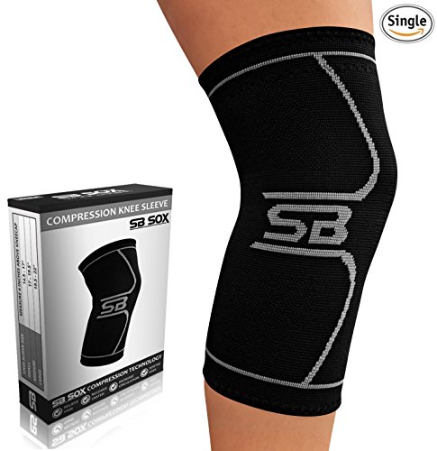 SB SOX Genouillère De Compression Pour La Douleur Au Genou (Noir / Gris, Small)