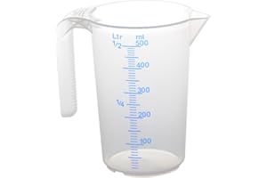hünersdorff Caraffa graduata da 500 ml, PP, 2 scale Manico aperto, trasparente, impilabile