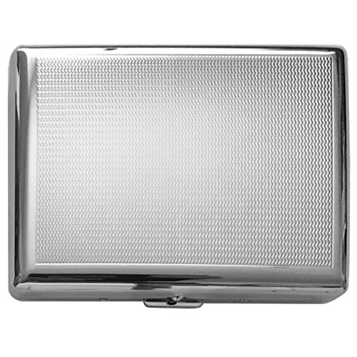 Preisvergleich Produktbild Zigarettenetui doppelseitig Frankfurt 8,5x10,5 cm Silber Plated versilbert