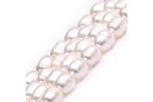 GEM-INSIDE CREATE YOUR OWN FASHION Sweet & Happy Girl's store 10-11x12-13mm Freeform Wei? S¨¹?wasser-Zuchtperlen Perlen Strang 15 Zoll Schmuckherstellung Perlen