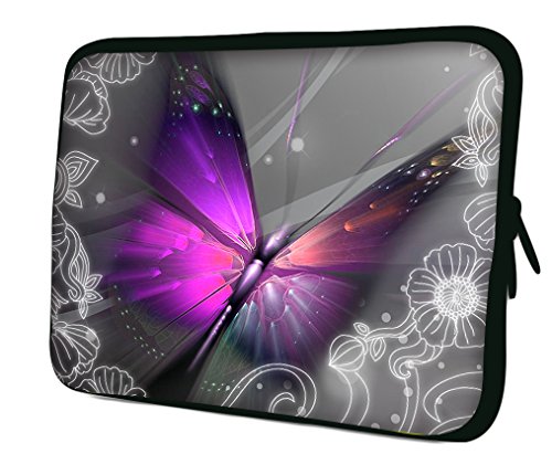 Ektor Hülle / Sleeve / Tasche für 25,4-44,7 cm (10-17,6 Zoll) Laptops / Notebooks, in unterschiedlichen Mustern und Größen erhältlich (Teil 2 von 3) Auffälliger Schmetterling 12" (230x300mm)
