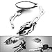 Motorcycle Chrome Plated Billet Aluminum Outside Rearview Side View Mirrors Multi Angle Adjustable Blindsight Rearview Handle Bar End Convex Universal Fit For Suzuki Motorcycle GSXR GS300 SV650 GT550 GT750 B-King Intruder Volusia Boulevard