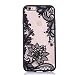 Produktbild Schutzhülle iPhone 6 6s Hülle im Elegante Cool Lustig Design,Vioela iPhone 6/6s 4.7 Zoll Vintage Schöne Schwarz Henna Mandala Blumen Floral Motive Muster Weiche TPU Bumper Case mit Hart PC Rückdeckel Backcover Schutzhülle Kratzfeste Handy Hülle für Apple iPhone 6/6S 4,7 Zoll mit 1 xEingabestift
