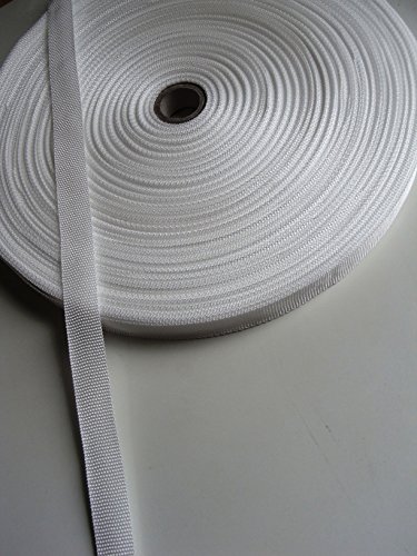 12 Meter Gurtband PP Bandbreite 20 mm, Bandfarbe weiß