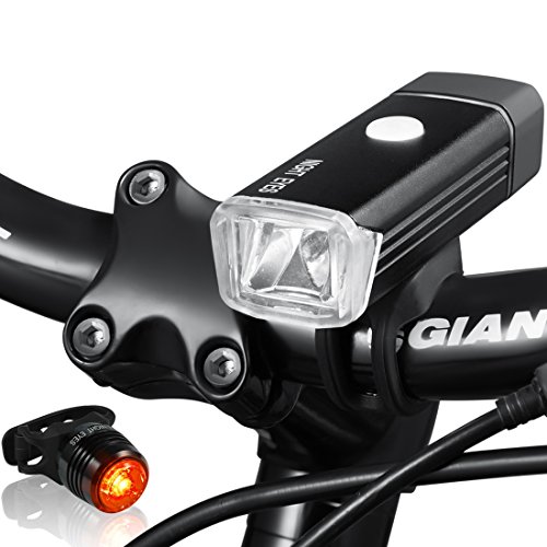 Helles Bike Licht set-300lumens USB wiederaufladbare Bike Light + USB wiederaufladbare Aluminium Bike ? Perfekt Rücklicht Fahrradlicht-Set für alle Bike, einfach zu installieren, notool erforderlich.