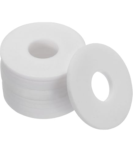 PATIKIL 100 Arandelas Planas De Nylon M10 – 20 Mm OD X 2 Mm De Grosor, Juntas Tóricas Para Tuberías Y Tornillos, En Negro
