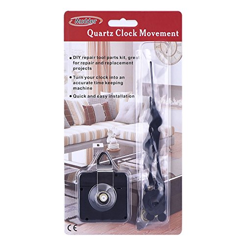 Mudder Lange Spindel Quarz Uhrwerk, Maximale Zifferblatte von 1/ 2 Zoll dick, Gesamtschaftlänge von 9/ 10 Zoll - 6