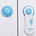 PIXNOR 10pcs Drawer Door Fridge Cabinet Safety Lock Latch for Kids Children Baby (Blue)