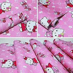 DOODADCute cat Kids Room Wallpaper, X-Large Wallpaper for Kids Room, Self-Adhesive Kids Room Wallpaper for Boys & Girls, PVC Kids Wallpaper & Wall Paper for Kids.