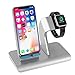 Produktbild Apple Watch Ständer Halter Qi Wireless Ladegerät Ladestation Docking Station für iPhone X / iPhone 8/8 plus / Samsung Galaxy S8 alle Qi-Enabled Geräte Ständer Dock Halterung für Apple iWatch Series