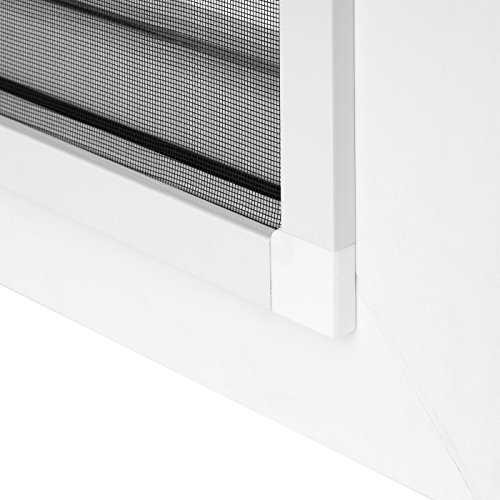 Insektenschutz Fliegengitter Fenster Spannrahmen Weiß 100×130 cm (Breite X Höhe) RAL 9016 - 6