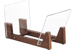 TINCOGO Wood Vinyl Record Storage Holder - Vinyl IP records Stand - Album Storage Organizer Display Stand Rack Holds Up to 50 Albums | DVDs | CDs - Brown