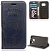 Produktbild ZCXG Galaxy S7 Hülle,Weich Slim Madam Frauen Brieftasche Hülle Leder Blau Magnet Ständer Katze Niedlich Kartenhalter Geldbeutel Kreditkartenhüllen Handyhülle Samsung Galaxy S7