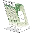 Kurtzy Presentoir en Plastique Transparent (Lot de 12) - Présentoir de Table Incliné - Porte Kurtzy Presentoir en Plastique Transparent (Lot de 12) - Présentoir de Table Incliné - Porte