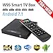 Produktbild Sawpy W95 Android TV Box Android 7.1 Smart TV Box 64bit Quad Core CPU 2GB +16GB 4K UHD WiFi & LAN VP9 DLNA H.265