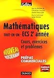 Image de Mathématiques Tout-en-un ECS 2e année : Cours et exercices Prépas commerciales