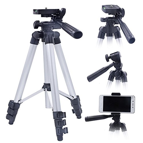 Veasion 102cm Aluminum Kamera Handy Stativ Tripod mit Halterung und Fernbedienung fÃ¼r iPhone Samsung Smartphones und Kamera