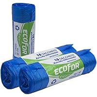 Sacchi Immondizia Baroni Home 30L - 100 Pezzi Super Resistenti, Antigoccia, Blu