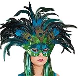 Paradiesvogel Pfau Maske zum Kostüm Karneval Fasching