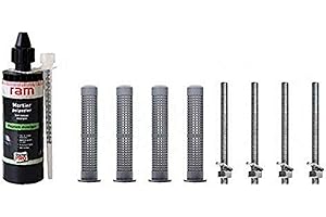 RAM CHEVILLES ET FIXATIONS Ram - Kit Scellement Chimique, 170 ml, Tamis 15mm x 130mm