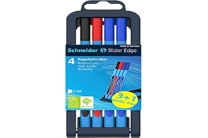 Schneider 152271 Schreibgeräte Kugelschreiber Slider Edge XB, Stiftebox 4 St. Aktion 3+1