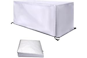 KADING Pokrowce na meble ogrodowe, 290 x 170 x 70 cm (dł. x szer. x wys.), wytrzymałe pokrowce na meble Oxford 420D, na patio, wodoodporne, odporne na promieniowanie UV, kwadratowy pokrowiec na stół ogrodowy, wiatroszczelny, na zewnątrz