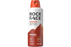 ROCKFACE Rock Face Men's Body Spray - Power Fragrance Body Spray Deodorant for Men, 200ml, Spicy Oriental Scent, Long Lasting