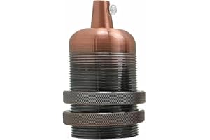 LEDSONE Bombilla de cobre retro vintage con casquillo de casquillo industrial Edison ES E27 para luz colgante de bricolaje, luz de pared adecuada para pantallas de lámpara (cobre)