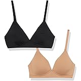 Amazon Essentials Bralette Imbottita in Microfibra Donna, Pacco da 2