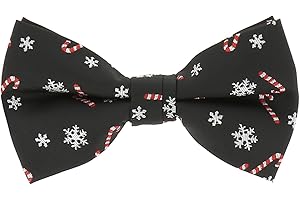 CRAVATESLIM Noeud Papillon Noël Sucres d'orge, Noir, Taille unique