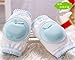 Set of 2 Cotton Mesh Baby Leg Warmers Knee Pads/Protect-Apple, Blue