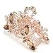 Rhinestone Acrylic Floral Design Hairpin Barrette Clamp Claw Hair Accessory