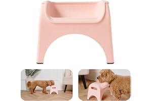 EASYEAT The Premium Dog Feeding Station Perfect for Small to Medium Sized Pets Raised Dog Bowl with a Beautiful, Non-Slip Design –Elevated bowl Improves Digestion, User friendly (Rose Pink)